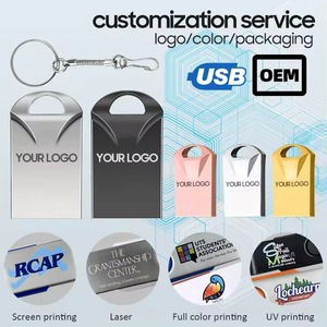 迷你8gb USB 2.0金属USB 3.0闪存棒定制钥匙扣记忆笔批发新定制USB钥匙 - Product Image 2