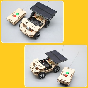 In legno solare senza fili telecomando auto modello kit di scienza esperimento giocattoli per bambini ragazzi circuito progetto di ingegneria - Product Image 2