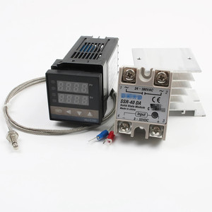 デジタルPID温度コントローラーREX-C100 REXC100サーモスタット40DASSRリレーK熱電対1mプローブRKC - Product Image 2