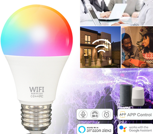RGBWWスマートWifiLED電球9Wワイヤレスアプリコントロール調整可能A19Led Blub Tuya Wifi GoogleAssiantスマート電球で動作 - Product Image 6