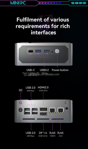 Intel Core Ultra 9 185H Ultra 7 155H 16 Kerne Diy Gaming Computer Desktop Windows 11 PRO WiFi6E Bluetooth 5.3 AX211 Mini-PC - Product Image 3