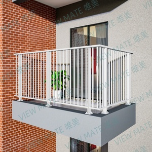 Yeni varış 8030-F/8030-YH dikey montaj No-Balcony alüminyum korkuluk balkon görünümü için Mate tasarım kare tırabzan braketi - Product Image 1