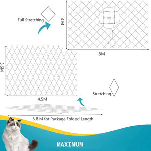 ตาข่ายป้องกันหน้าต่างสำหรับแมวตาข่ายกันนกทำจาก PE แบบปรับแต่งได้มีตะขอเหนียวสำหรับงานหนัก - Product Image 5