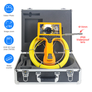 Wopson กล้องท่อระบายน้ำแบบมือถือขนาด IP68เมตร/ฟุตเคาน์เตอร์14มม. กล้องท่อระบายน้ำกล้องท่อตรวจสอบท่อระบายน้ำกล้องใต้ดิน - Product Image 2