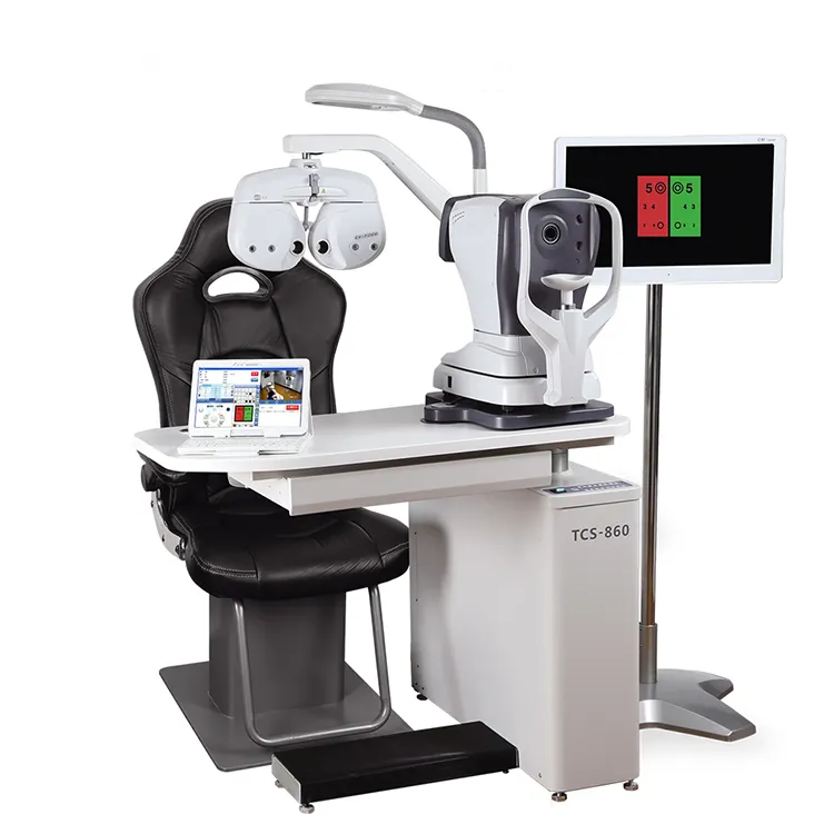 TCS-860 Ophthalmic Examination Unit Refraction Combined Chair and Table For Sale