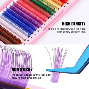 Özel etiket renkli klasik tip kirpik düğüm ücretsiz kirpik doğal uzun siyah takma kirpik makyaj - Product Image 4