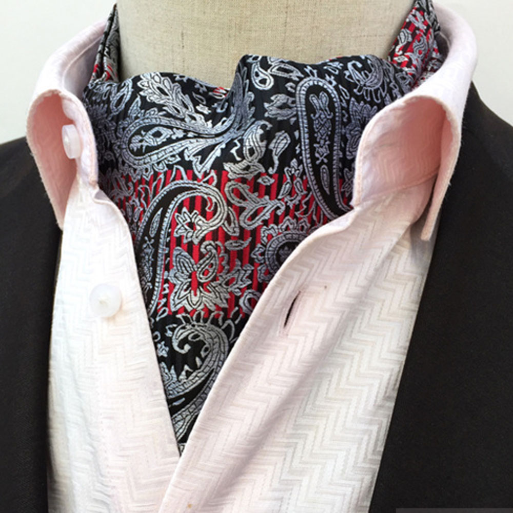 Black White Red Paisley