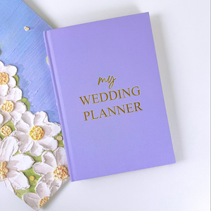 2025 planificador de bodas personalizado A5 diario de novia planificación de bodas organizador personalizado cuaderno de tapa dura con borde de lámina dorada - Product Image 2