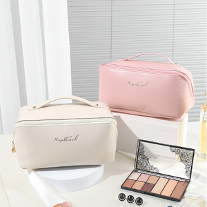 Sundeybag กระเป๋าเครื่องสำอางเดินทางหนัง PU แบบกำหนดเองมีซิปสไตล์แฟชั่น - Product Image 3