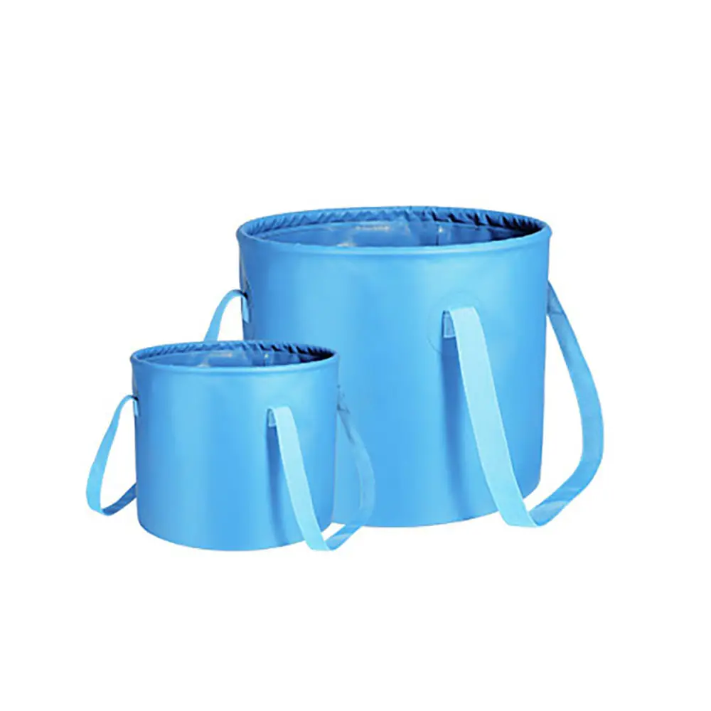 20L blu portatile in PVC impermeabile pieghevole giardino esterno Travelling campeggio pieghevole secchio d'acqua borsa del ghiaccio