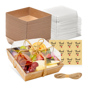 Charcuterie hộp bánh sandwich Sushi mì chiên gà khoai tây chiên dầu-proof dùng một lần hộp đựng thức ăn có nắp đậy rõ ràng - Product Image 1