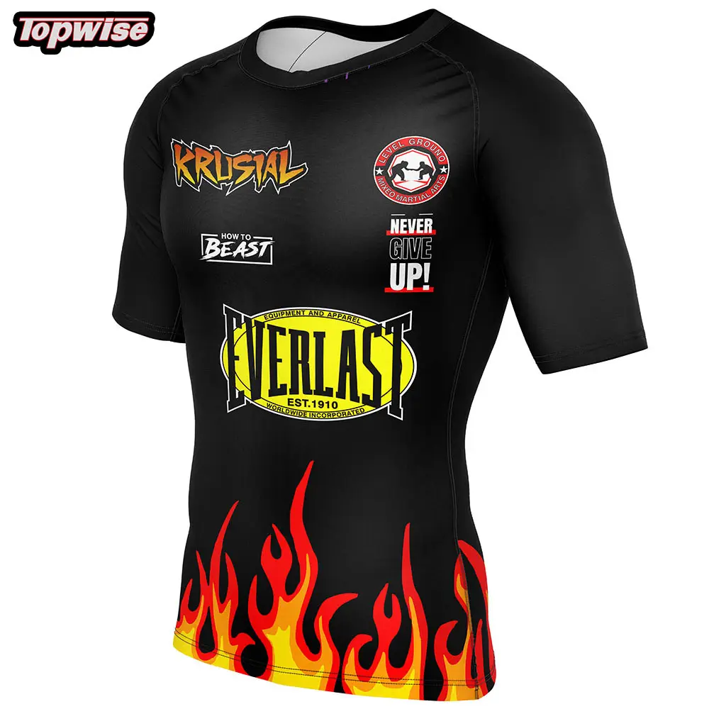 Premium Kwaliteit Persoonlijk Ontwerp Uitslag Bewaker Bjj Mma Maatwerk Rashguards Jiu-Jitsu No Gi