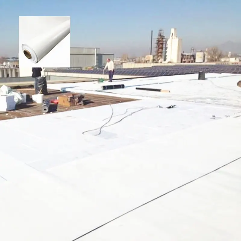 उच्च तन्यता टीपीओ छत झिल्ली 1.5mm कोटिंग निविड़ अंधकार कुंडलित सामग्री