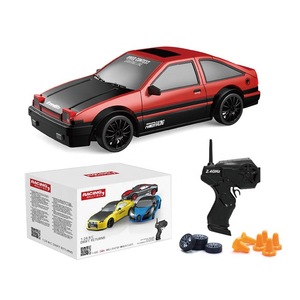 1/24スケールリモコンおもちゃロードビークルRCミニドリフトカーレースゲームドリフトスピードモデルLEDライトとドリフトタイヤ付き - Product Image 1