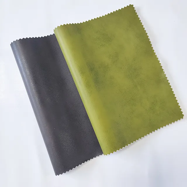 Gratis sampel kain pelapis Sofa kulit tiruan kulit kain Suede dengan cetakan