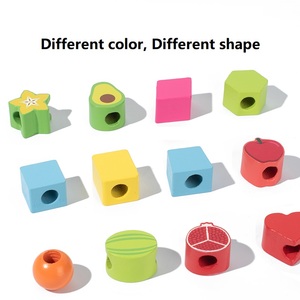 YUCI Wooden <strong>Shape</strong> <strong>Sorting</strong> Toys Colorful Intelligence Geometrical <strong>Shape</strong> Multifunctional Beads Wooden Block Box for Toddler - Product Image 5