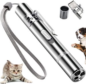 3 in 1 Mini torcia a LED in alluminio multifunzione ricaricabile Pet Cat Catch puntatore Laser giocattolo interattivo per esercizi - Product Image 1