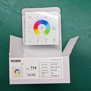 T14壁掛け式タッチパネルコントローラー5A * 4CH 20A4チャンネル出力LED RGBWコントローラー2.4GHzRFワイヤレス調光器オンオフスイッチ - Product Image 5
