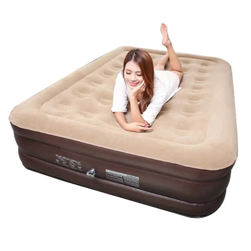 Colchão de ar inflável Camping Air Bed com Build-in para a família, Camping e viagens, impermeável e confortável