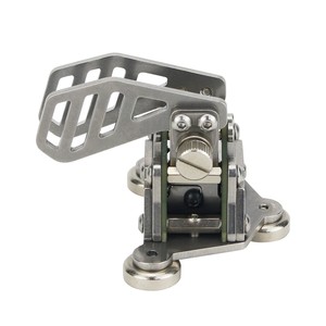 HamGeek HG-K6 2nd nesil çift kürek Morse anahtar manyetik tabanı ile paslanmaz çelik otomatik CW anahtar - Product Image 2