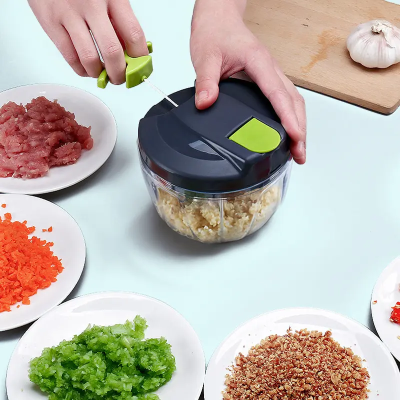 2023 nouveauté manuel robot culinaire hachoir à légumes ail hachoir mélangeur multifonction à main tirer chaîne Mini rapide
