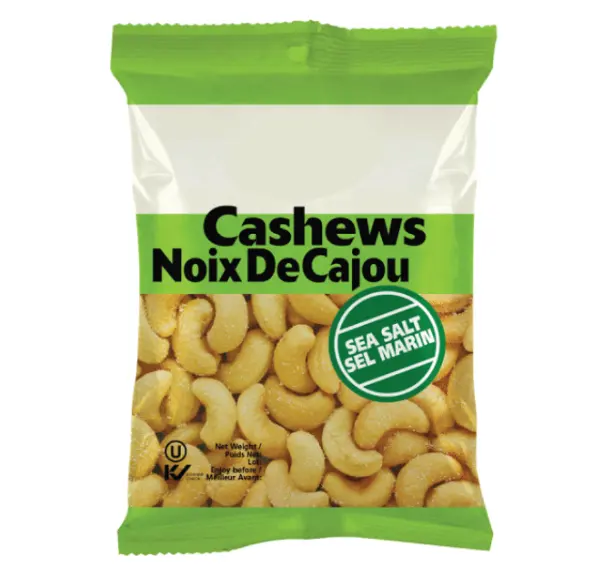 Соленые-100% натуральные орехи кешью, высокое качество в упаковке
