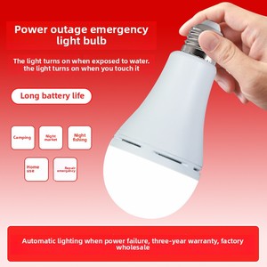 2-in-1 LED電球ランプ新しいポータブル屋内/屋外キャンプ用ライトE27ベース & タッチコントロール緊急用 - Product Image 5