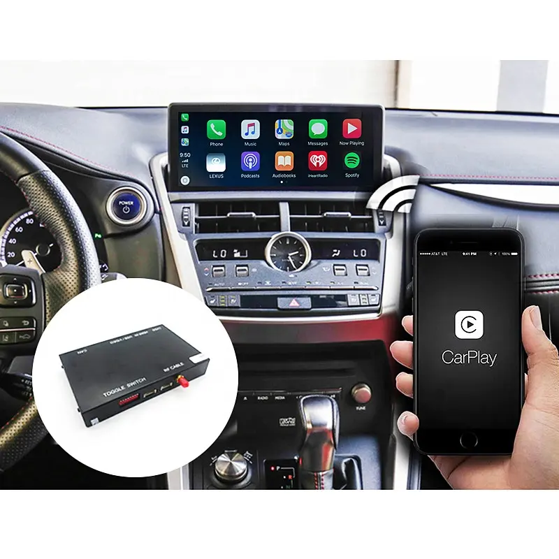 OEM Soluzione Multimediale Apple Carplay Interfaccia Kit Per Lexus RX450 RX350 RX300 RX200t 2014-2019 WIFI CarPlay Android Auto siri