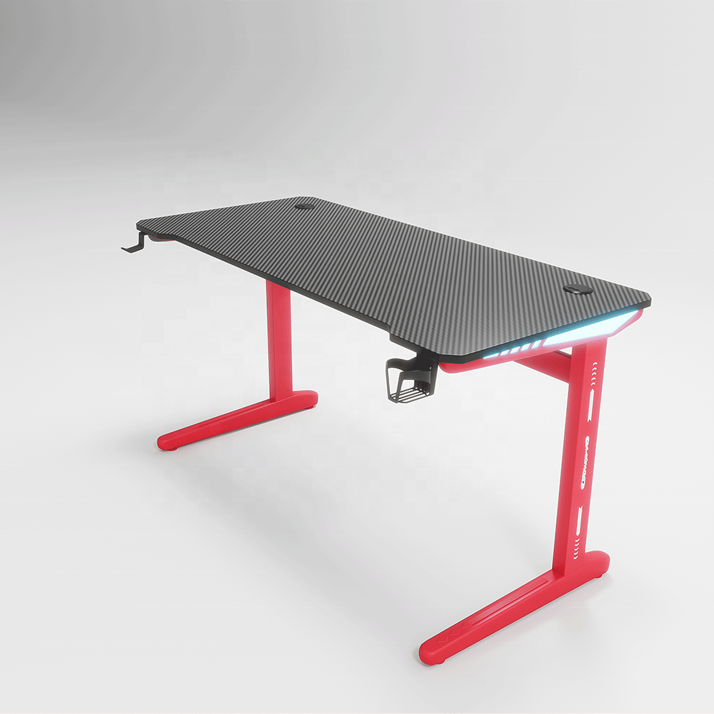 Red Gaming Desk with LED Light