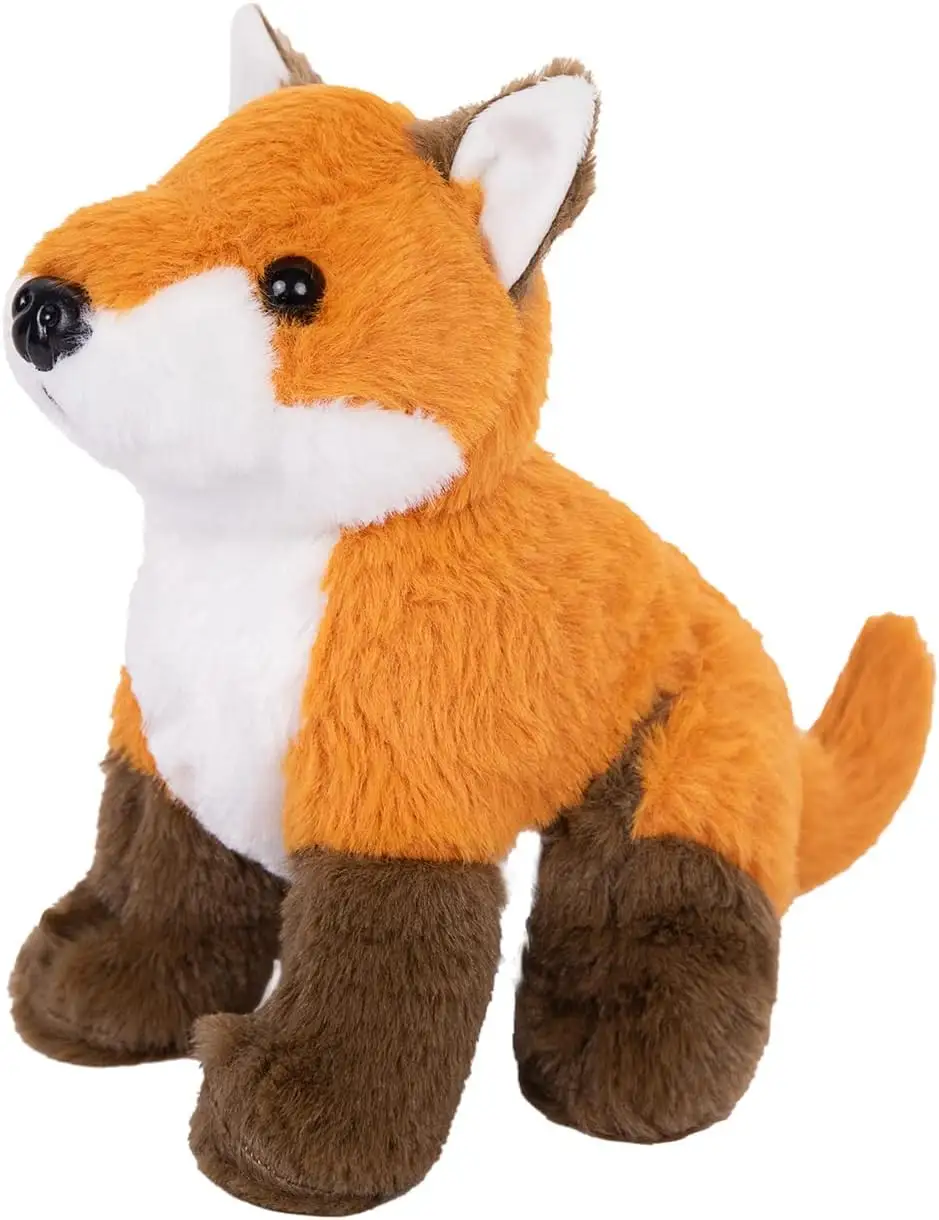 Cartoon Plüsch lebensechte Spielzeug Zeug Tiere Biomi metic Standing Fox Spielzeug