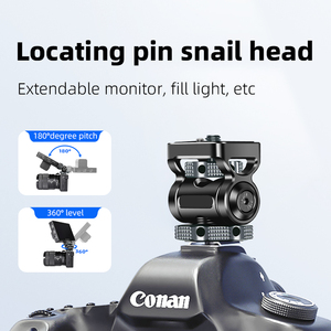 Ayarlanabilir 360 ° döner ve 180 ° Tilt alüminyum alaşım monitör tutucu soğuk ayakkabı ile 1/4 \ "vida deliği DSLR kamera montajı için - Product Image 2
