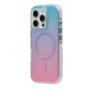 IPhone 16/Pro Max IMD durumda şeffaf köpüklü pembe degrade anti-çizik ve manyetik darbeye yeni cep telefonu kılıfı - Product Image 2