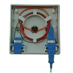 Mini caja de distribución FTTH 2 puertos SC Panel de enchufe de fibra óptica montado en la pared 86 tipo Mini caja de conexiones interior - Product Image 1