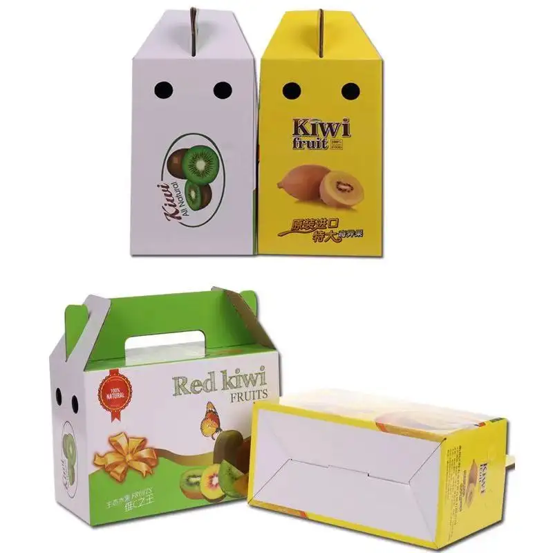 Caja de papel corrugado con impresión personalizada, embalaje de comida y leche de alta calidad, regalo de fruta de cereza, venta directa de fábrica