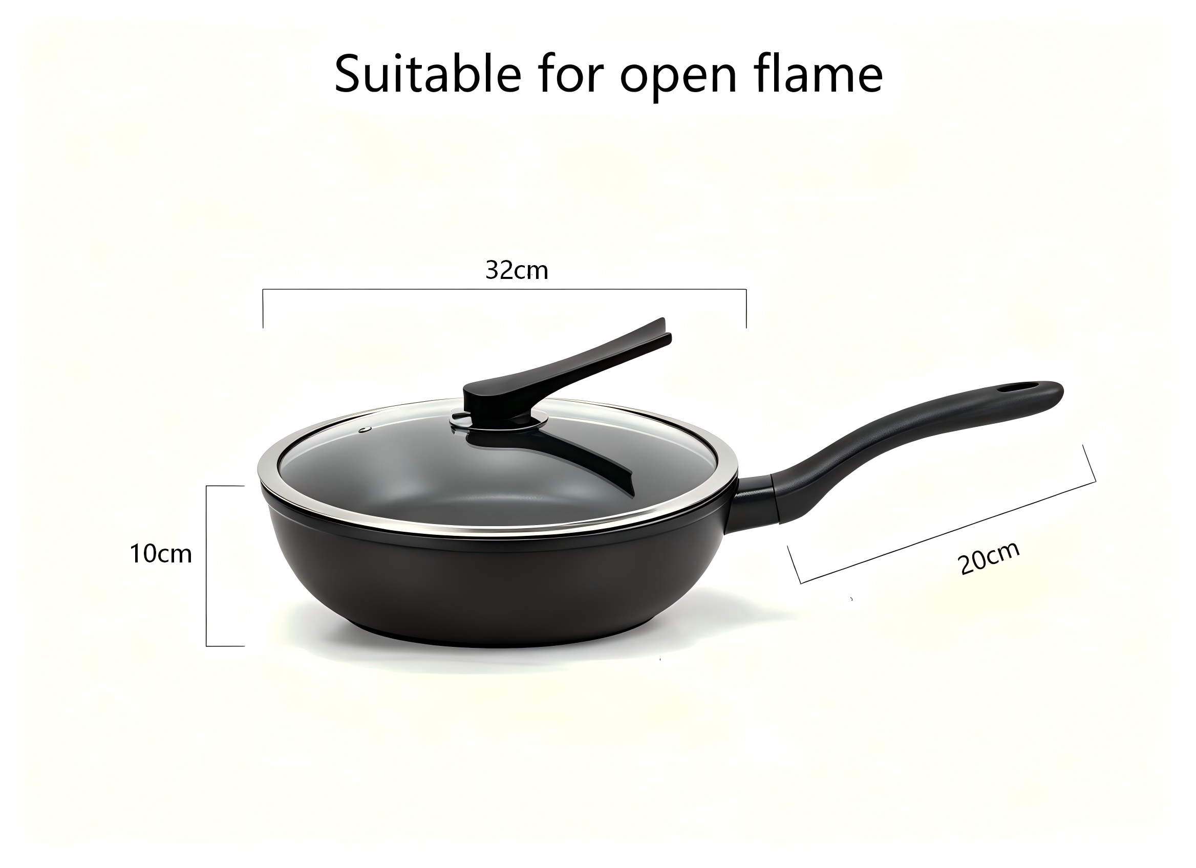 Black Ceramic Wok