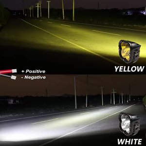 แถบไฟ LED 42นิ้วแบบเชื่อมได้ (ทรงลูกบาศก์) 12-34โวลต์ไฟหน้า LED สีเหลืองอำพันแท่งไฟสีส้ม LED ป้อมปืน - Product Image 3