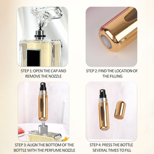 ขวดน้ำหอมแบบพกพาขนาด 5 มล. และ 8 มล. ทำจากอะลูมิเนียม แบบเติมได้ สำหรับการเดินทาง ใช้สำหรับบรรจุน้ำหอมเพื่อการดูแลส่วนบุคคล - Product Image 6
