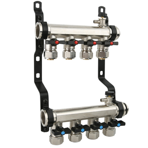 Válvula de control de distribución hidrónica SANIPRO, separador de agua, colectores de latón SS con 2-12 puertos, sistemas de calefacción y piezas - Product Image 2