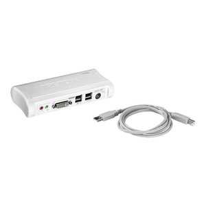 TRENDNET TK-204UK KVM交换机2端口DVI USB mit音频套件 (91994188455) - Product Image 1