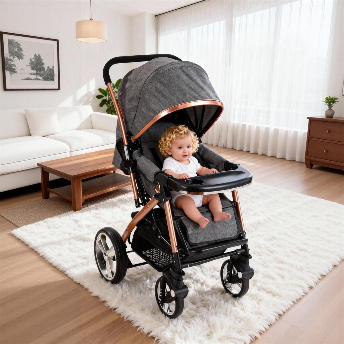 BS2418-Passeggino grigio nero