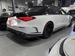 ערכות גוף מכירות חמות עבור mcedes-benz w223 maybach ערכת גוף סיבי פחמן יבש ערכת גוף סיבי פחמן יבש עם חצאיות בצד הקדמי