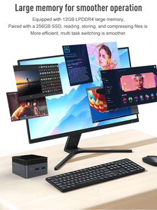 N100คอมพิวเตอร์ตั้งโต๊ะขนาดเล็ก12GB สาม HD-Mi dual-Mi มินิพีซีสำหรับธุรกิจที่มีชิปเซตฮาร์ดไดรฟ์ HDD ปลั๊กแบบเรา - Product Image 4