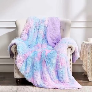 100% Polyester Phong cách mới màu sắc tươi sáng giả lông ném chăn sang trọng cho phòng khách mùa đông - Product Image 3
