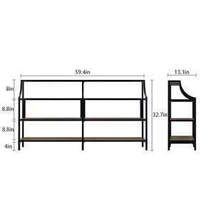 Sang trọng tối giản hiện đại kim loại và gỗ giao diện điều khiển bảng với đa chức năng tầng lưu trữ kệ bền đồ nội thất phòng khách - Product Image 2