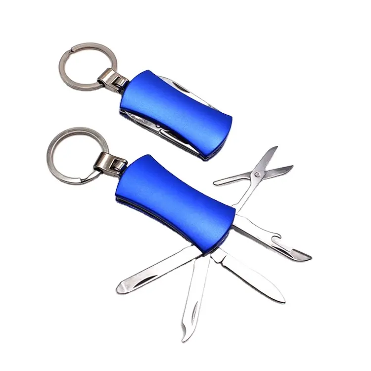 Key Chain Folding Knife Nipper Trimmer Manicure Cutter Scissors Pocket Outdoor Camp Multitool Keyring