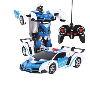 Hot Sale 2 in <strong>1</strong> Car Robot Model Car <strong>Remote</strong> Control Toys Kids One-button Deformation Toy <strong>Remote</strong> Control Car for Children Gift