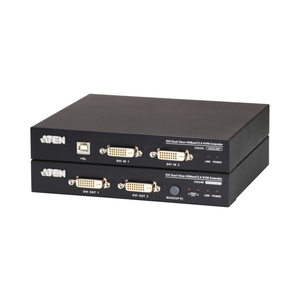 Aten CE624-AT-Z/Ce624l/Ce624r KVM交换机USB DVI双显示器2.0信号扩展器，支持双显示器 - Product Image 1