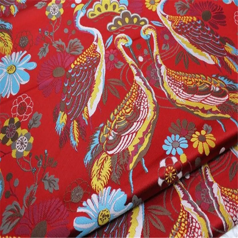 Tessuto broccato cinese con motivo Vintage tradizionale per abiti da giorno importanti per Festival