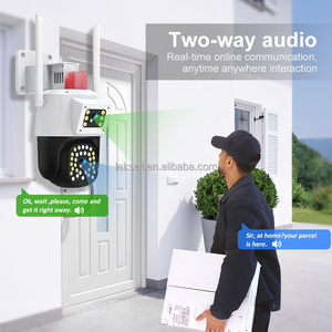 WiFi Smart Net Camera V380 2MP Duel Lens Visión nocturna Detección de movimiento Sistema de cámara de seguridad para exteriores PTZ WiFi Ip Camera - Product Image 5