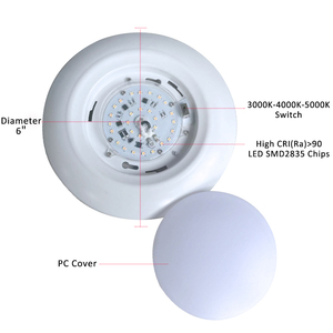 ETL disk ışık 6 "LED güçlendirilmiş tavan ışığı BNL-DISC6 3cct sıcak beyaz dim LED disk işık 15W 1000LM 6 disk işık - Product Image 4